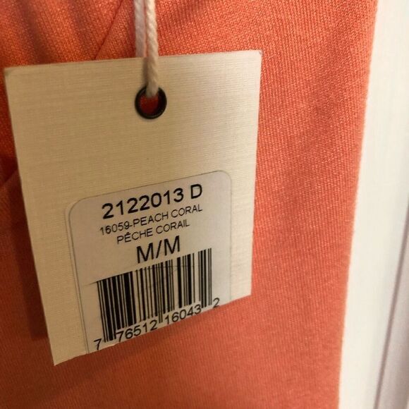 DEX - NWT - L Sz MEDIUM Structured-Bodice Knit Midi Dress in Peach Coral. LOVELY - Picture 13 of 14